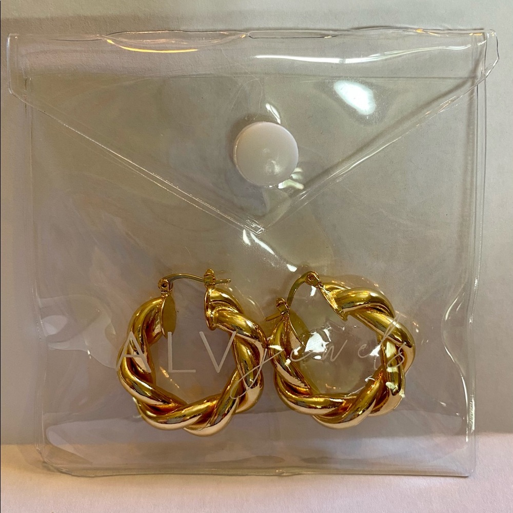 LAST CHANCE ALV Jewels XL French Twist Hoops